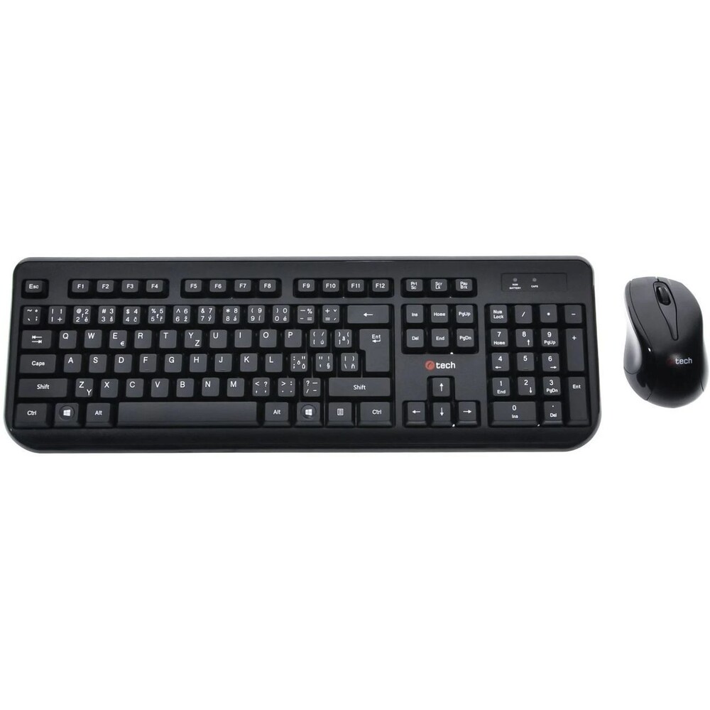 C-TECH WLKMC-01 bezdrátová klávesnice s myší černá
