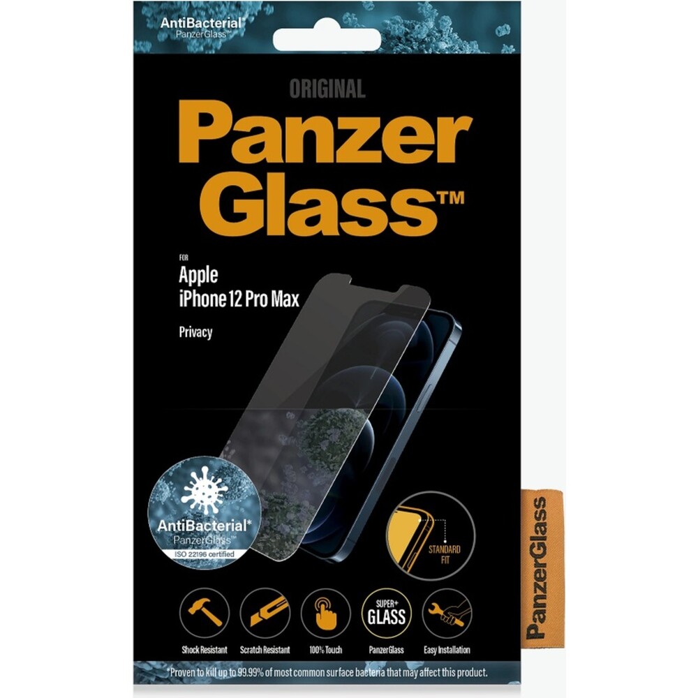 PanzerGlass Standard Privacy AntiBacterial Apple iPhone 12 Pro Max čiré
