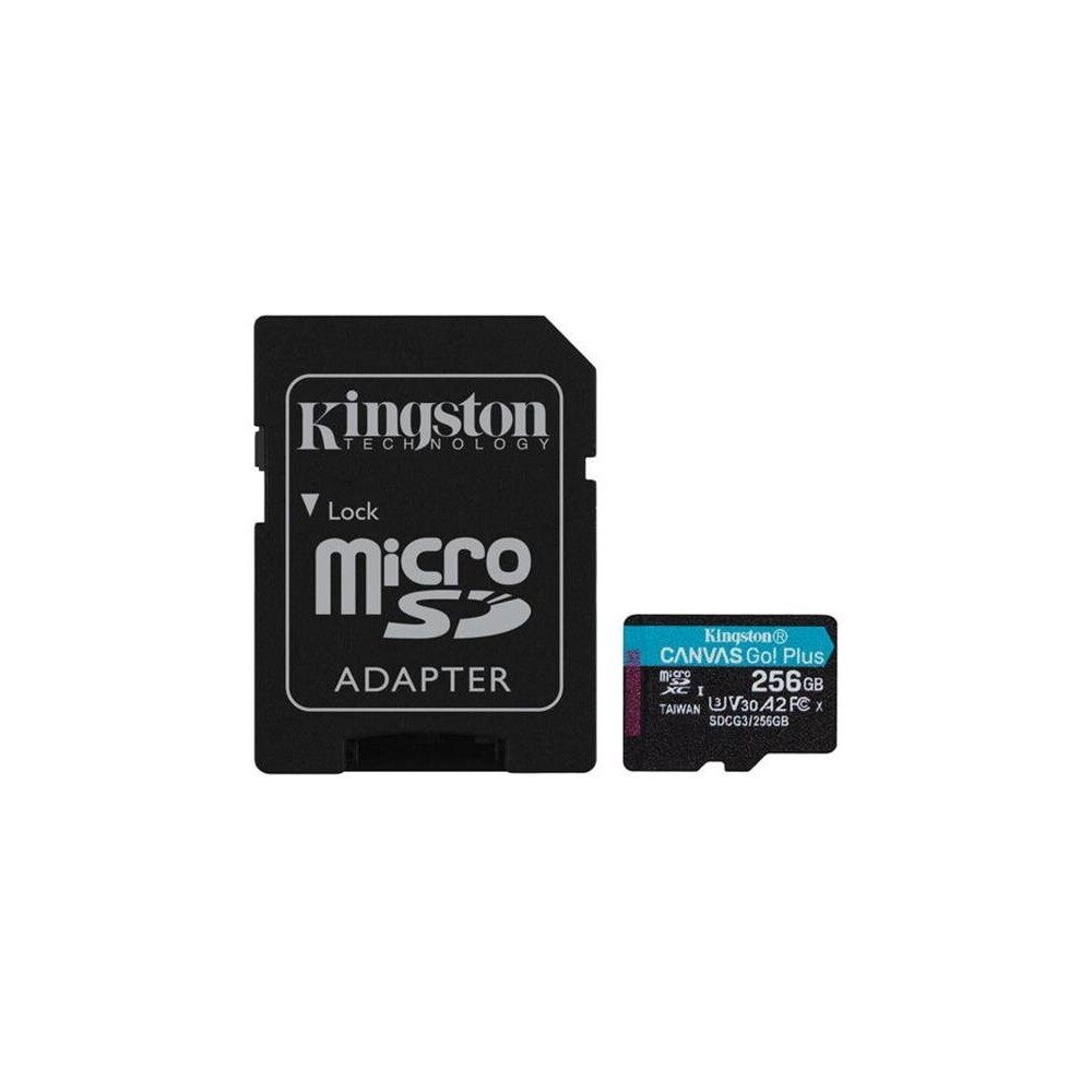 Kingston microSDXC Canvas Go! Plus 256GB 170MB/s UHS-I U3 + SD adaptér