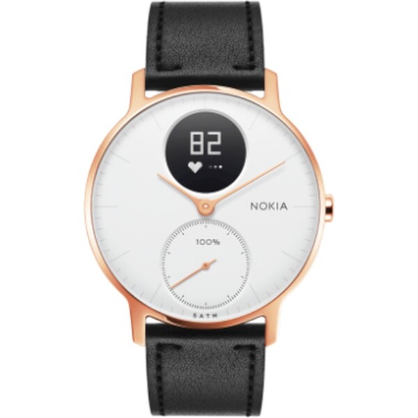 Withings kožený řemínek (18mm) Steel and Steel HR (36mm) černý Withings