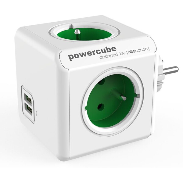 PowerCube Original USB zásuvka zelená