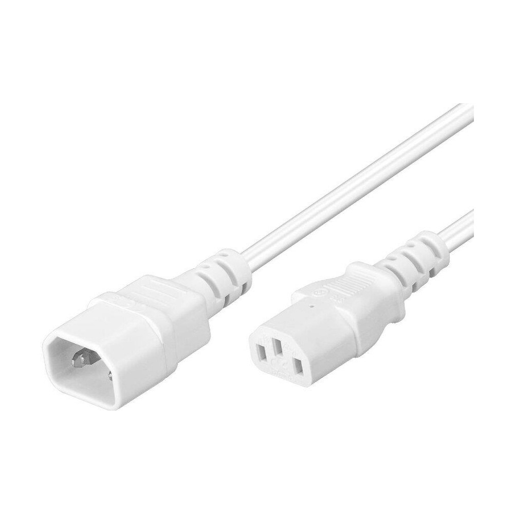 PremiumCord prodlužovací kabel síť 230V C13-C14 bílý 2m