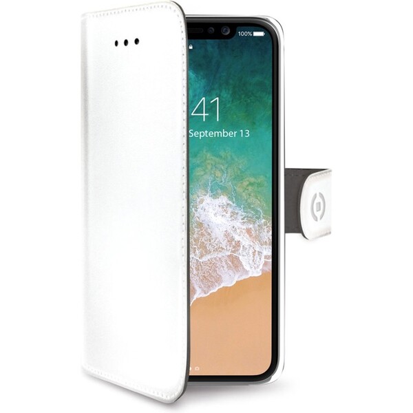 CELLY Wally flip pouzdro Apple iPhone XR bílé