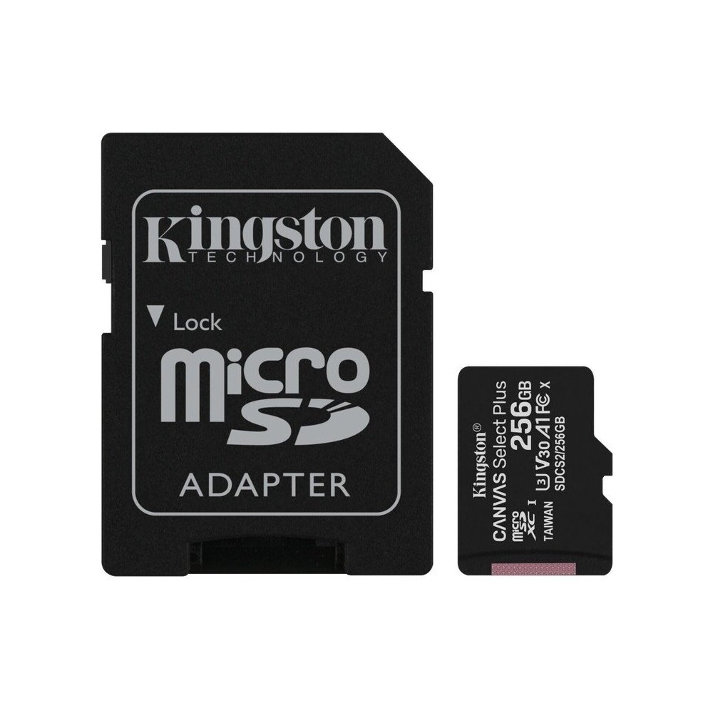 Kingston microSDXC Canvas Select Plus 256GB A1 Class 10 100MB/s + SD adaptér