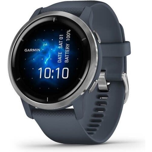 Garmin Venu 2 stříbrné/tmavě modrý řemínek