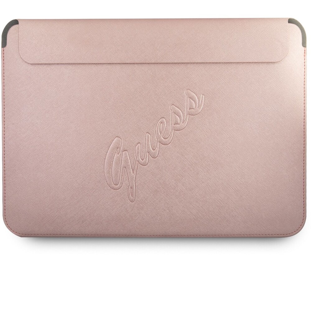 Guess PU Saffiano Sleeve pouzdro pro 13" Macbook/notebook růžové