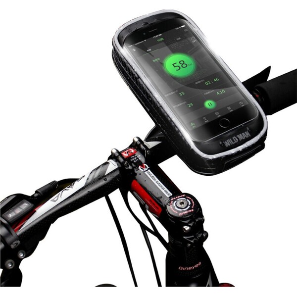 WILD MAN pouzdro pro mobilní telefon na řídítka do 6'' H16 černé