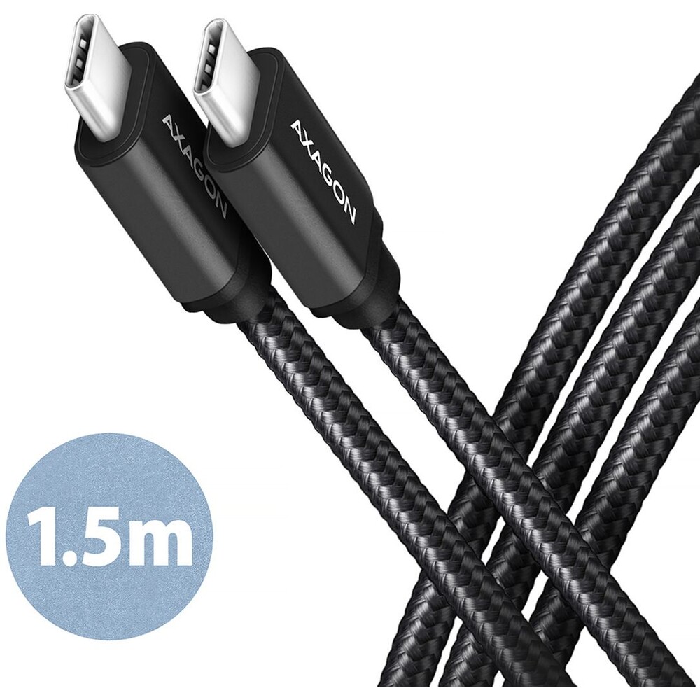 AXAGON kabel USB-C - USB-C 1.5m černý