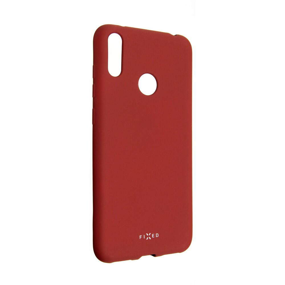 FIXED Story silikonový kryt Huawei Y7 (2019) vínový