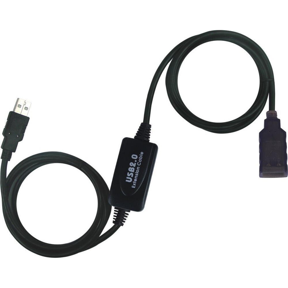 PremiumCord USB 2.0 A/M-A/F repeater + prodlužovací kabel 10m