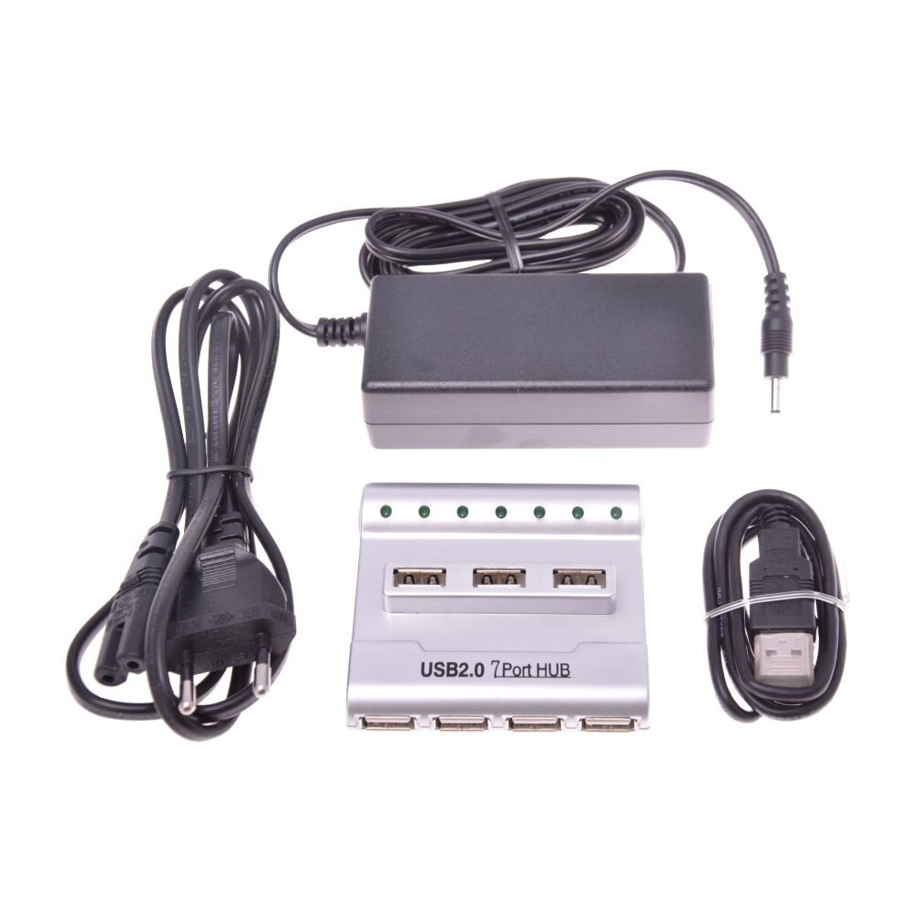 PremiumCord USB 2.0 Hub 7-portový s externím napájením