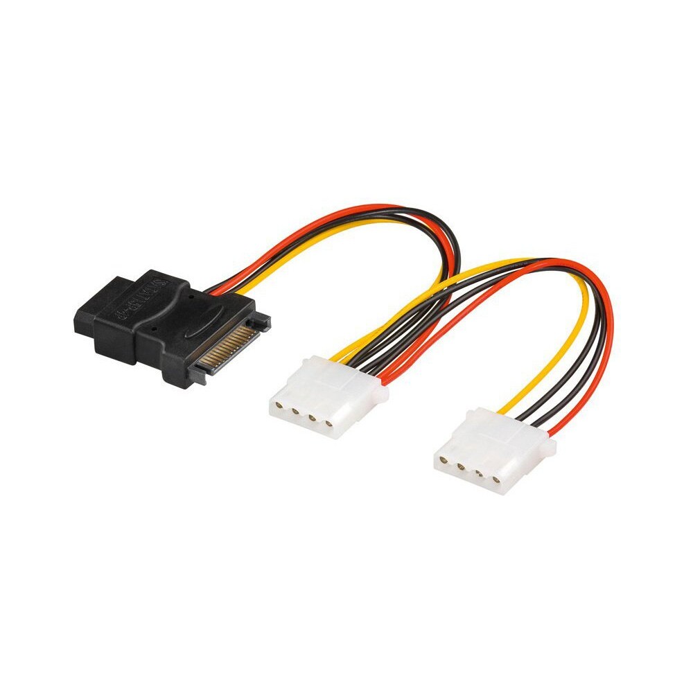 PremiumCord napájecí Y kabel k HDD SATA na 3x 5,25" 0,2m