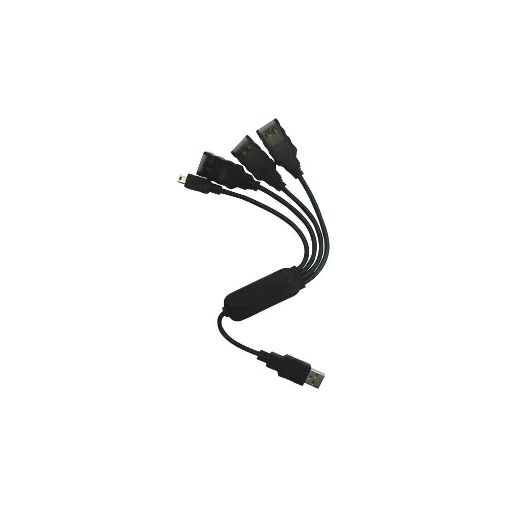 PremiumCord USB 2.0 Hub 4-portový kabel černý