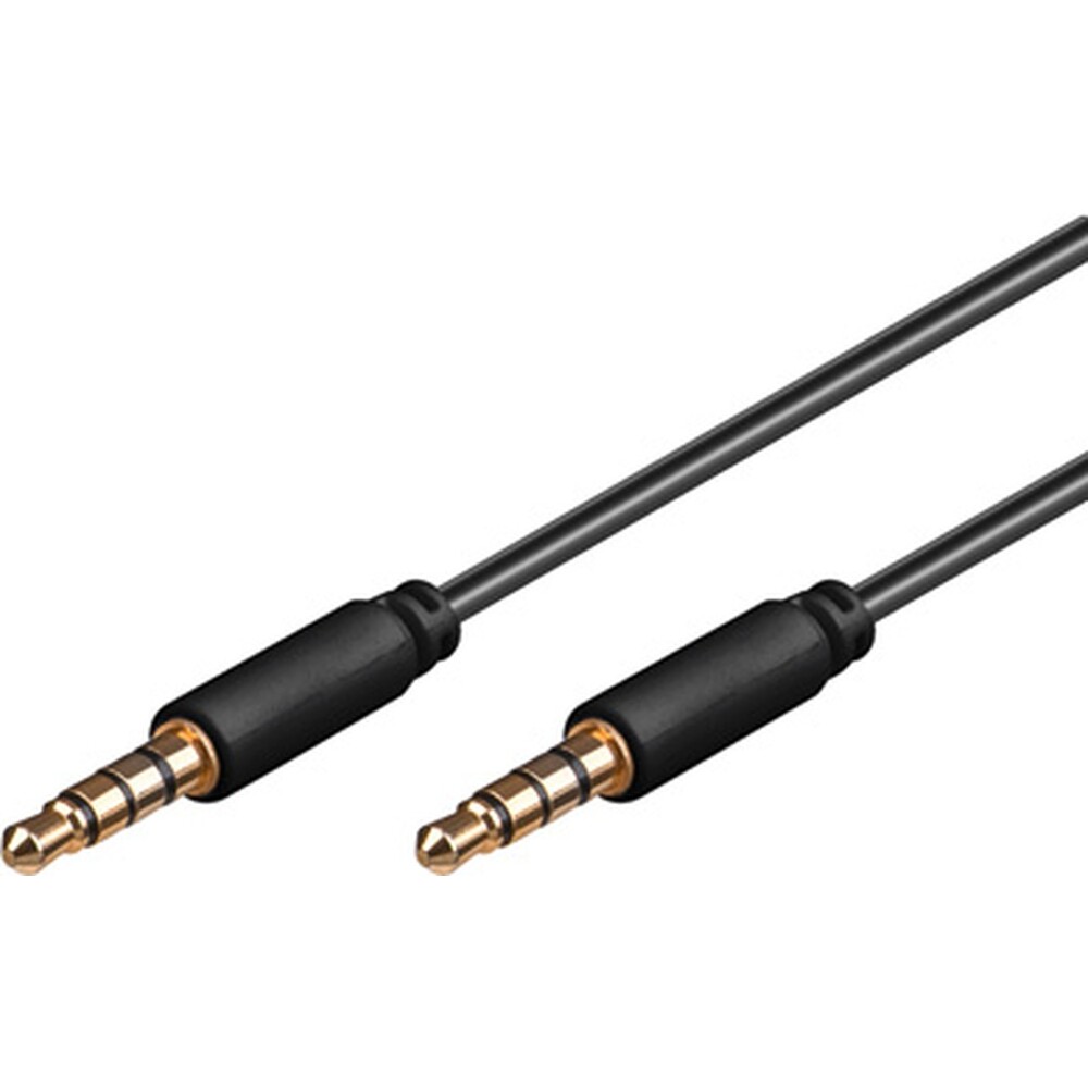 PremiumCord Kabel Jack 3,5mm 4 pinový M/M 2m pro Apple iPhone, iPad, iPod