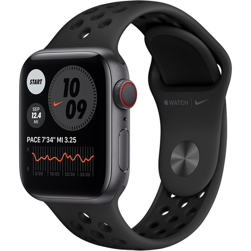Apple Watch Nike Series 6 Cellular 40mm vesmírně šedý hliník s antracit./černým sportovním řemínkem