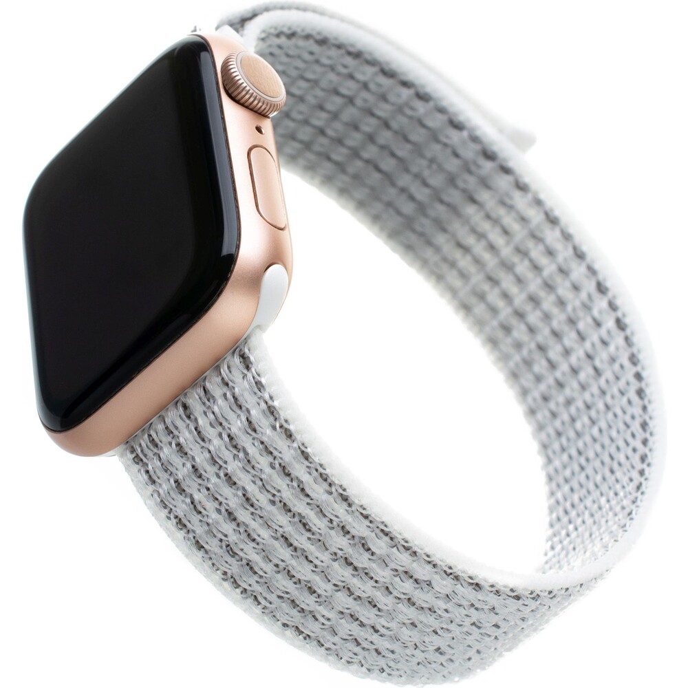 FIXED Nylon Strap nylonový pásek pro Apple Watch 42/44/45mm bílý 